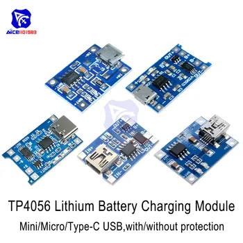 

5V 1A TC4056A 18650 Lithium-ion Battery Charger Module Type-C Micro USB Mini USB Adapter Over Charge Discharge Protection Module