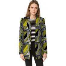 Модный Африканский костюм, Африканский принт, женский костюм, куртка, Африканский праздничный женский пиджак с длинными рукавами