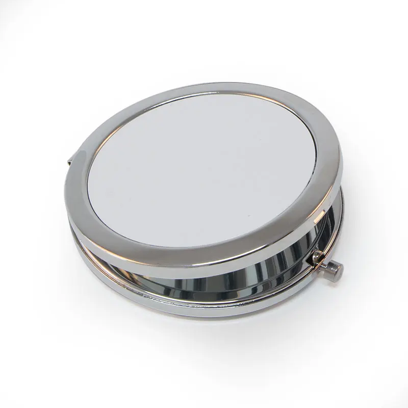 Серебряные Круглые сублимации компактное зеркало с сублимации пластины 10 шт./лот