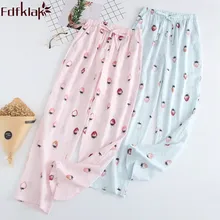 Женские домашние штаны, одежда для отдыха, пижамные штаны, Хлопковые Штаны, пижамные штаны, весенние брюки для сна, женские брюки Fdfklak Q1543