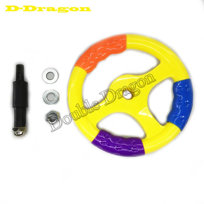 

Kiddie Rides / Arcade Swing Machine Steering Wheel 17cm Plastic Steering Wheel with Screw for Coin Operated Game Machine