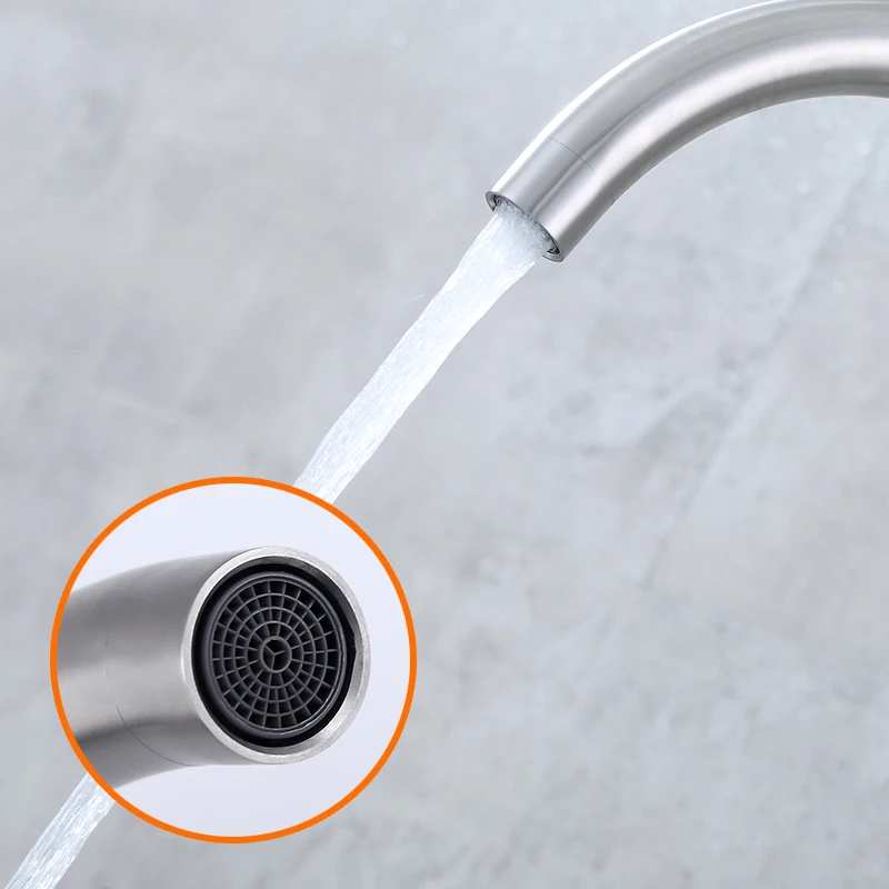  New style stainless steel kitchen faucet polished & brushed kitchen sink mixer deck mounted single  - 32835895125