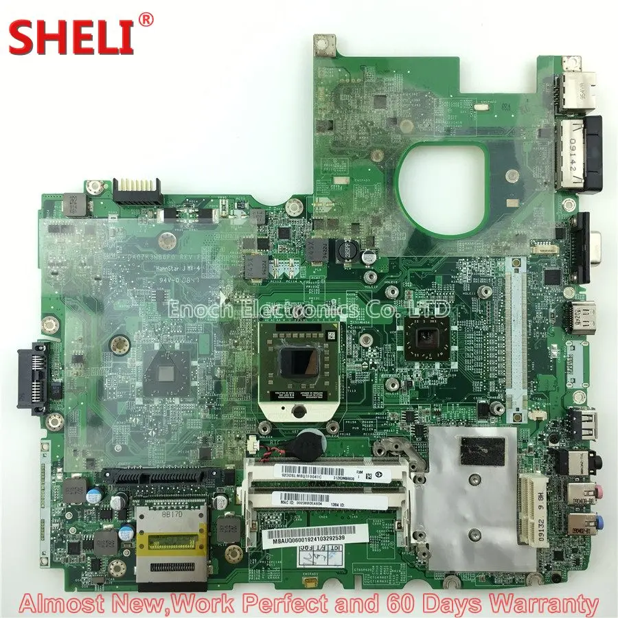 

SHELI MBAUQ06001 MB.AUQ06.001 Laptop Motherboard For Acer Aspire 6530 6530G DA0ZK3MB6F0 31ZK3MB0030 FREE CPU Main Board Works