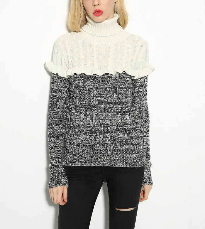 turtleneck jumper sweaters women winter warm runway