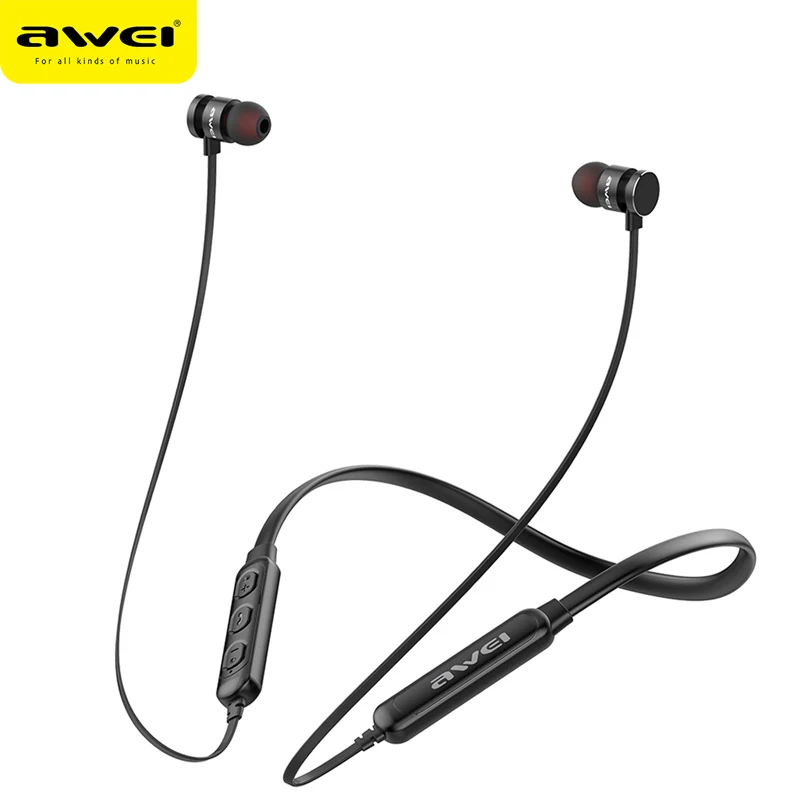 Продажа AWEI T11S Bluetooth наушники Беспроводная гарнитура с микрофоном шейным 3D бас стерео спортивные наушники для телефона fone de ouvido