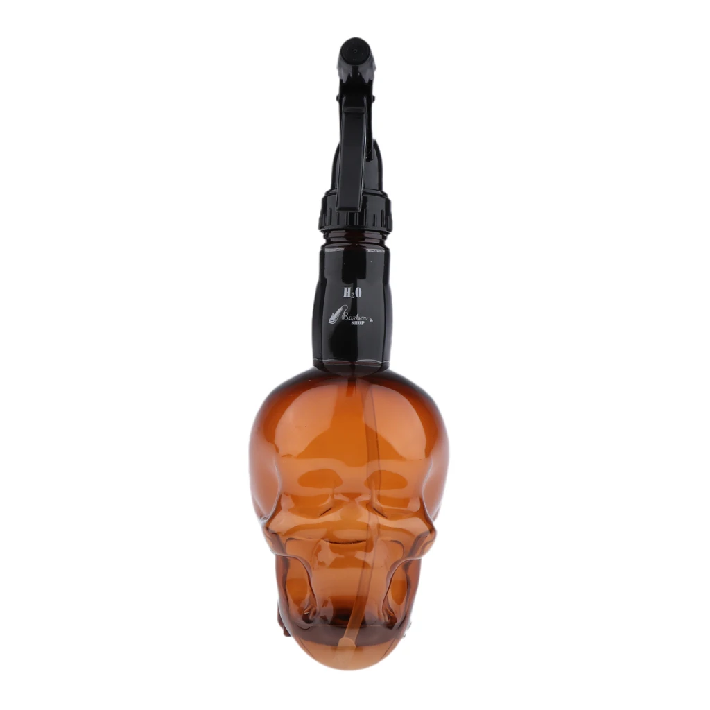300 мл форма черепа пустые пластиковые распылительные бутылки для садоводства волосы и чистящие решения Прочный триггер контейнер-распылитель - Цвет: Brown