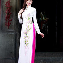 Aodai вьетнамская одежда cheongsam aodai вьетнамское платье вьетнамское традиционное платье cheongsam Современное женское aodai ao-dai