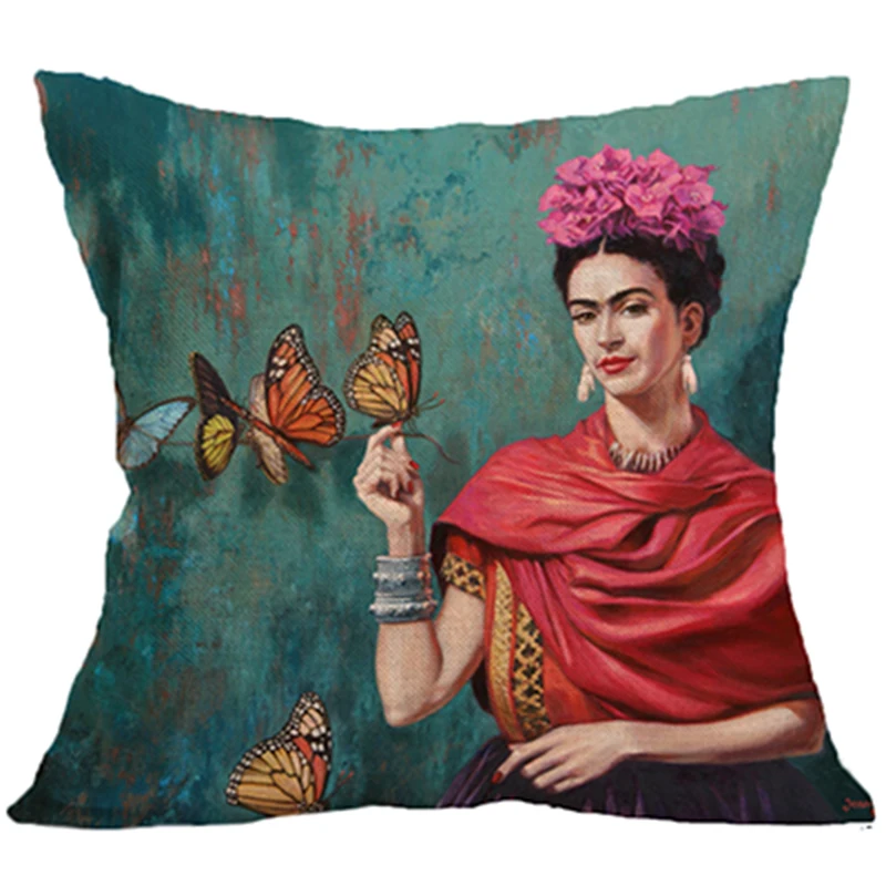 

Character painting Cushion Cover Pillowcase 45X45cm Chair cushion cover car leisure Pillow Case For Home Deco decorative pillo