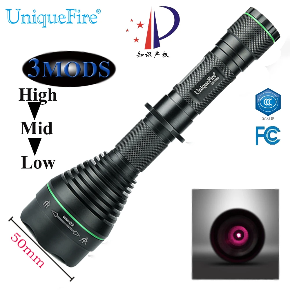 Buy UniqueFire 1508 50mm IR 850nm 3W Waterproof LED Flashlight Infrared