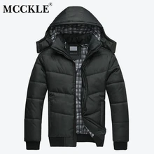 MCCKLE/осень-зима вниз куртки мужские пальто хлопок-ватник с капюшоном модные парки куртки повседневная верхняя одежда