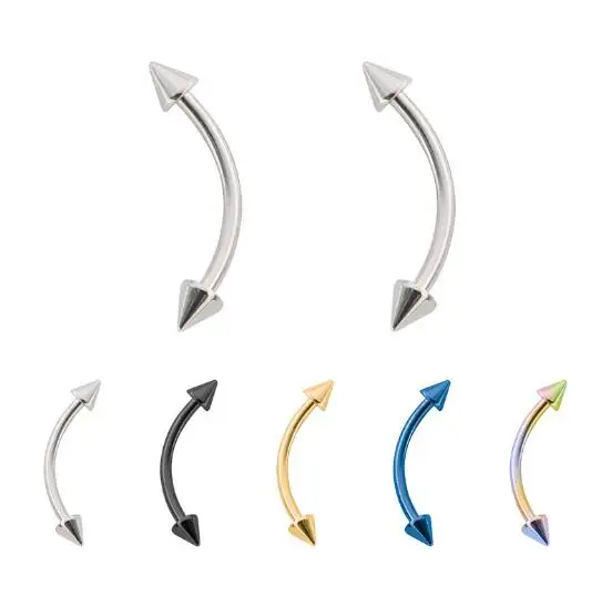 

5pcs/lot 6/8/10mm 16G Stainless Steel 3mm Ball Cone Eyebrow Piercing Curved Barbell Lip Ring Snug Daith Helix Rook Earring