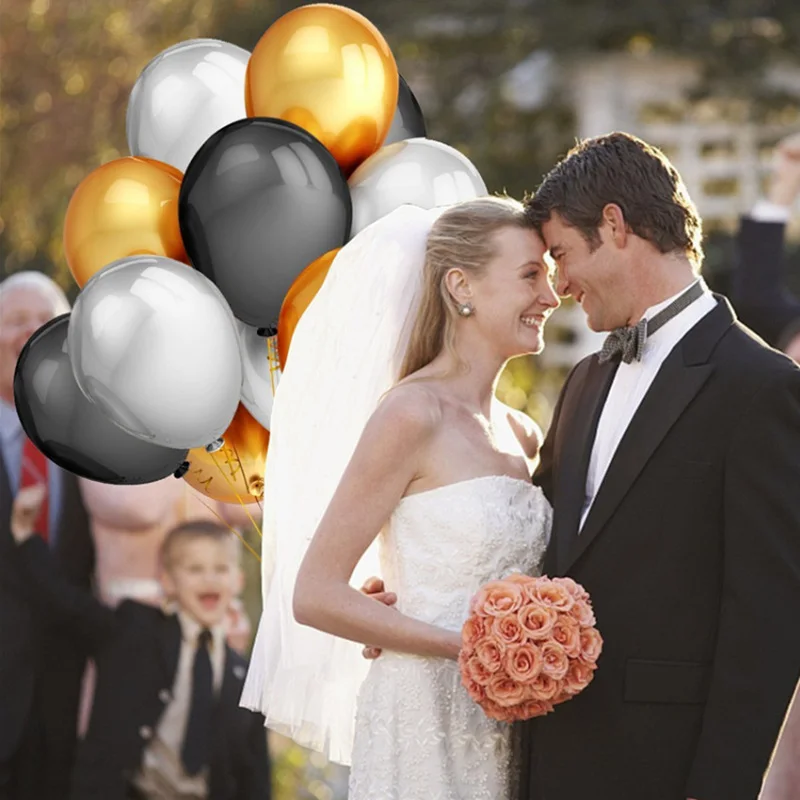 10 шт. 12 дюймов 2,8 г серебряные латексные перламутровые воздушные шары надувные воздушные шары для свадебного украшения день рождения поплавок воздушный шар поставки игрушки