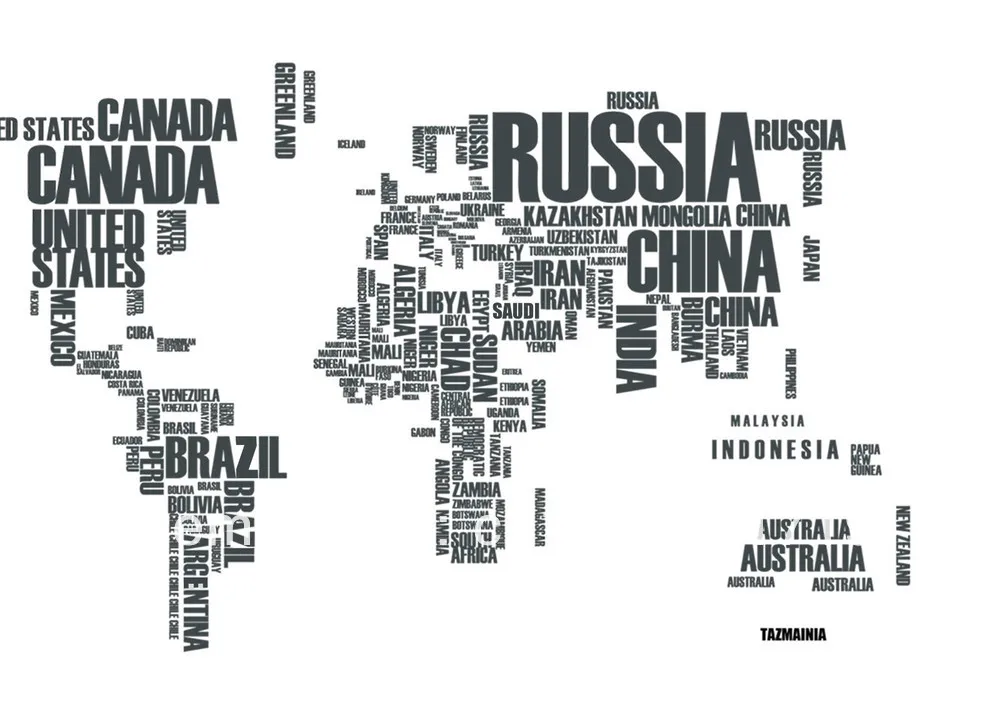 free shipping large world map in words removable vinyl quote art world map words