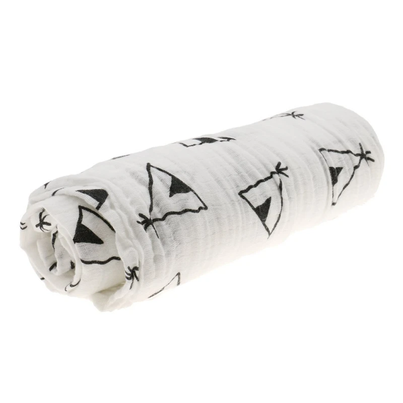 Хлопковое одеяло для сна Lange New born Swaddle 110 см x 110 см-трёхгранный тент