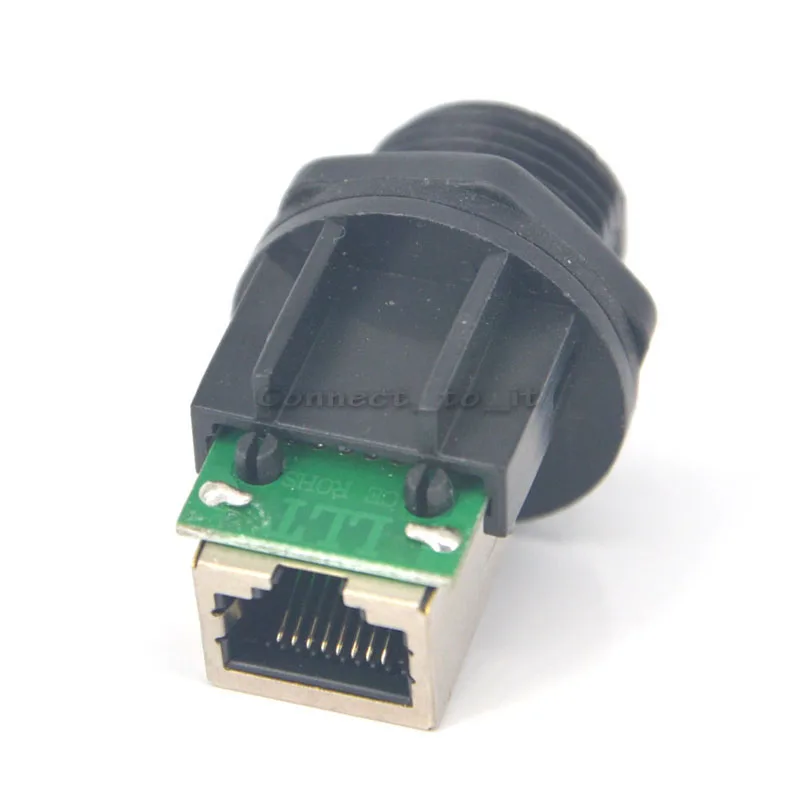 Панельное крепление RJ45 для гнезда IP68 водонепроницаемые соединители проводов