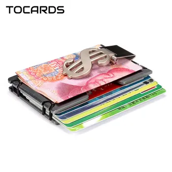 

Aluminium Dollar Buckle ID Credit Card Holder Cardholder Wallet with Paper Clip for Men Women Gift