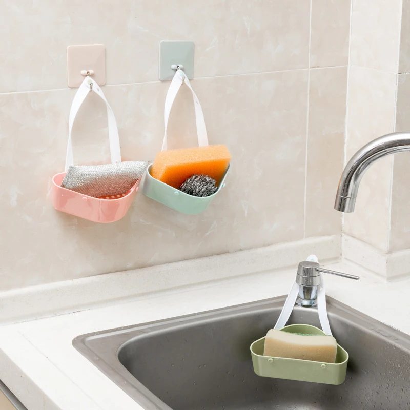 

Kitchen Sink Shelf Soap Sponge Holder Draining Rack Hanging Drain Storage Kitchen Tools Storage Shelf Sink Holder Drain Basket