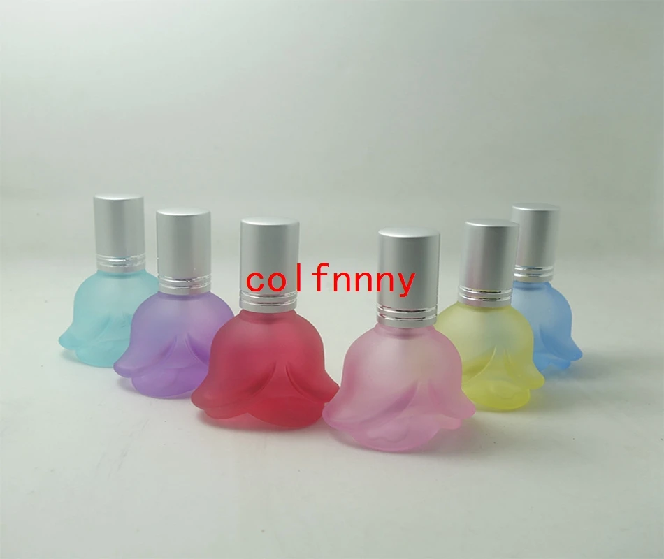 

Wholesale 500 pcs/lot Fast Shipping The Sleek and Stylish 15ML Frosted Rose Perfume Bottle Spray Bottle Points Bottling