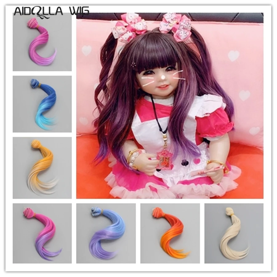 

1pc Hair Extensions 15*100cm High-temperature Wire Bjd Hair Color Wig for 1/2 1/3 1/4 1/6 1/8 1/12 BJD DIY Doll Wigs