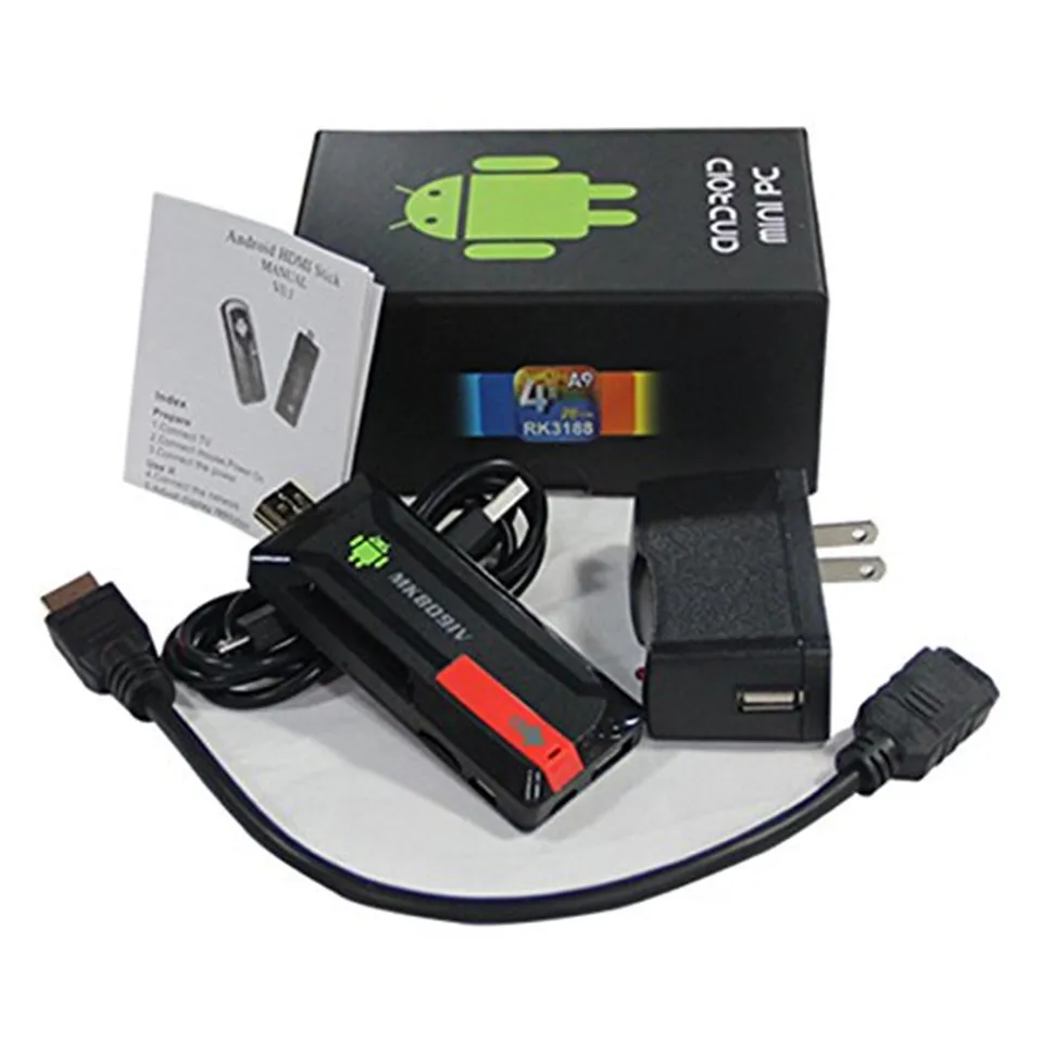 Quad Core RK3188 T TV Box MK809IV Android 4.4.2 kitkat 2GB 8GB Google TV Player HDMI MK809 IV Updated MK809 III Bluetooth Wifi