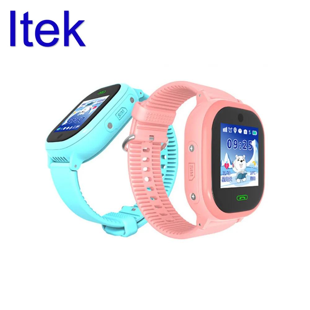 

Itek IPX7 Waterproof Kid Chidren GPS SOS Location Tracker Smart Watch Touch Screen Call SIM Card with Camera for for Android iOS
