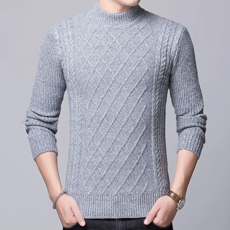 

Pullover 2019 New Spring Autumn Cotton Sweater Men Long Sleeve Plus Asian Size M-XXXL