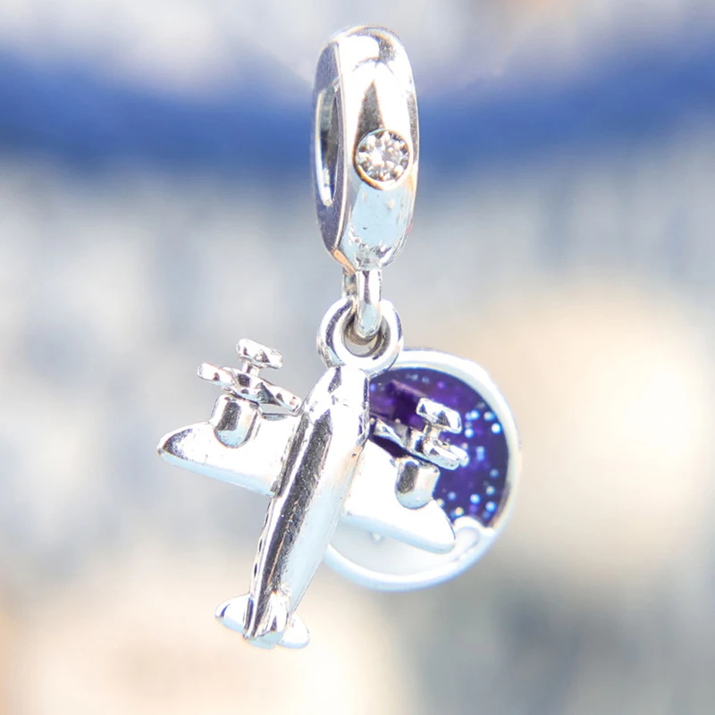 

2019 Summer Collection New Style 925 Sterling Silver Propeller Aircraft Pendant Fits Pandora Bracelet Bangle DIY Jewelry