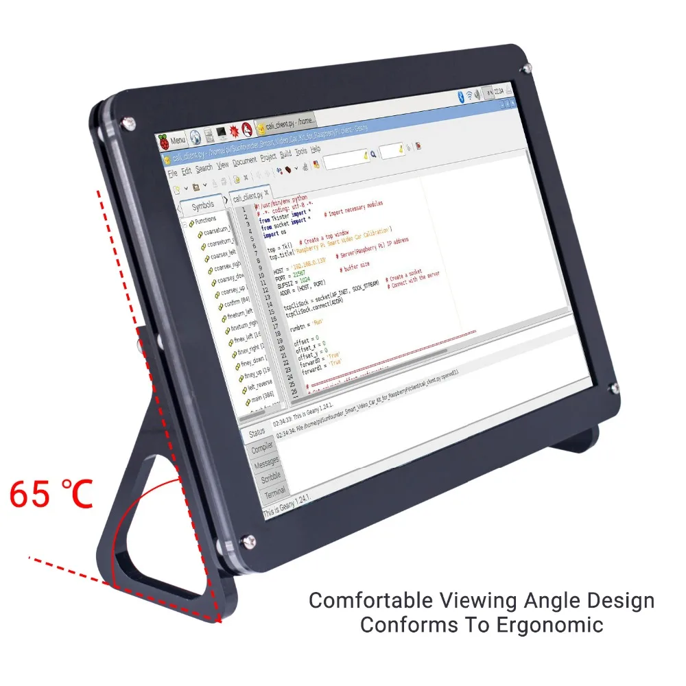 SunFounder 10.1'' IPS Raspberry Pi Monitor 1280×800 High Resolution Rascreen LCD Display for Raspberry Pi