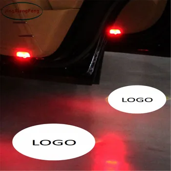 

JingXiangFeng for Audi 2pcs LED car accessories styling Door Courtesy Projector Logo Light For Skoda Superb old Octavia Febia