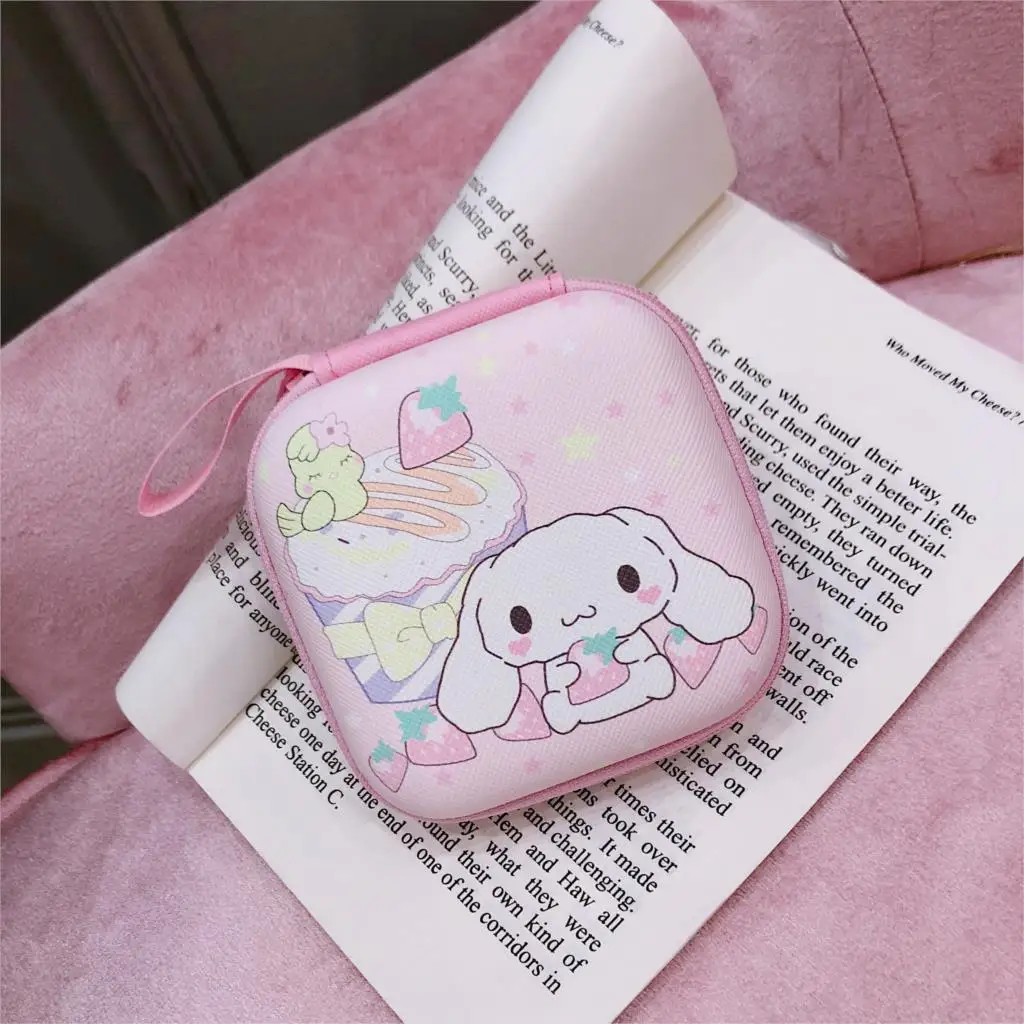 9,4 см* 9,4 см Единорог Мелодия Даффи медведь Cinnamoroll Улица Сезам узор коробка для хранения наушников сумка на молнии