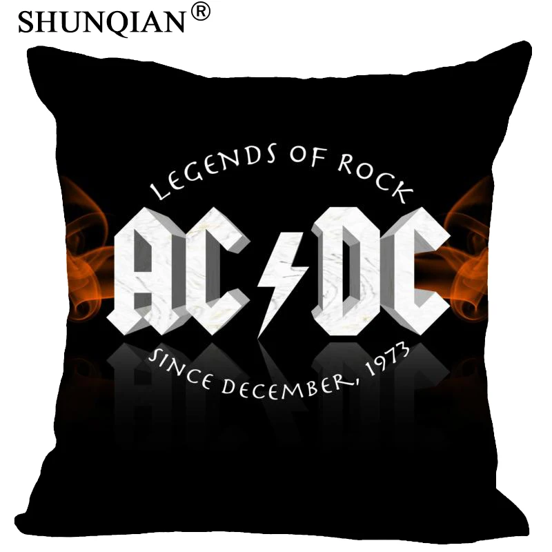 ACDC наволочка квадратная молния Домашняя Декоративная Подушка Обложка свадебный подарок на заказ для двух сторон напечатаны - Цвет: Pillowcase
