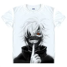 Tokyo Ghoul T shirt kawaii Japanese Anime tshirt Handmade Manga Shirt Cute Cartoon Ken Kaneki Cosplay