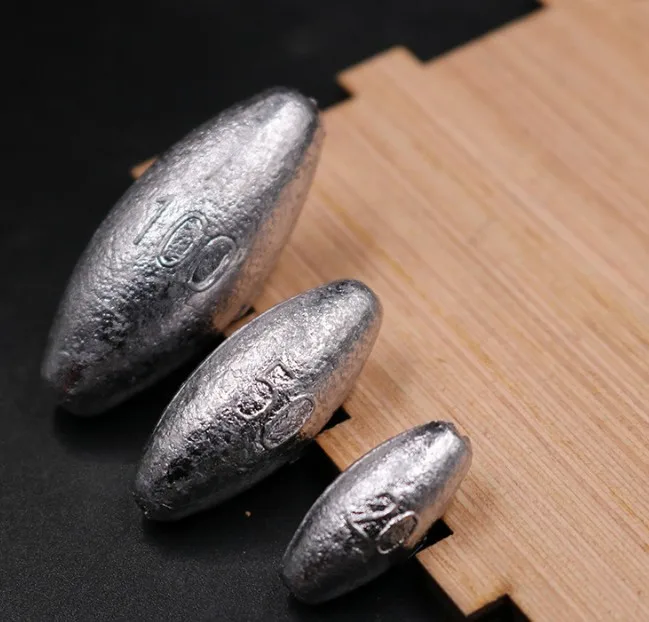 

3-15g Lead Sinkers Water Droplets Lead Weights Oval Split Shot Olive In Line Fishing Tackle Accessorie