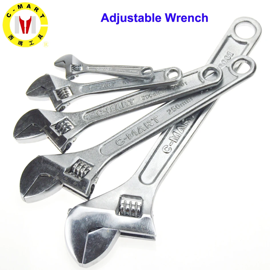 

C-MART tools High Quality Adjustable Wrench Monkey Wrench Steel Spanner Car Spanner Tools F0001