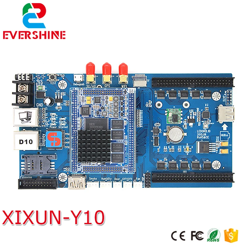 

XIXUN Y10 Andriod full color led sending control card support LAN/USB/WIFI/3G/4G, support control area 1280*1024 pixels