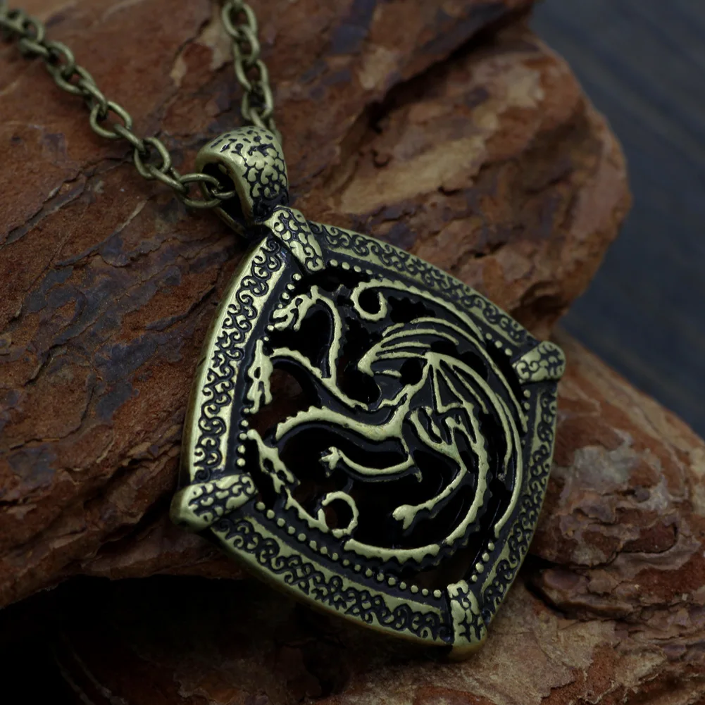Game Of Thrones Dragon House Targaryen Necklace Pendant | Украшения и аксессуары