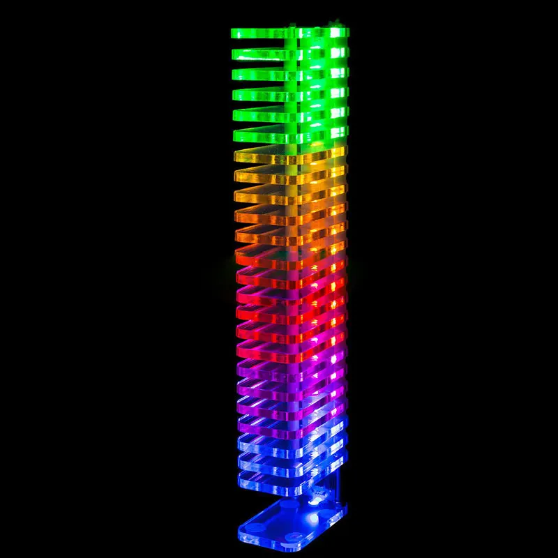 Elecrow K25 Crystal DIY LED Music Spectrum Analyzer USB 3D LED Light Cube Kit Audio RC Spectrum DAC For Music MP3 Amplifier