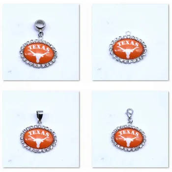 

Pendant Charms Rhinestone Texas Longhorns Charms Basketball Sports Dangle Charms for Women Men Diy Jewelry Fashion