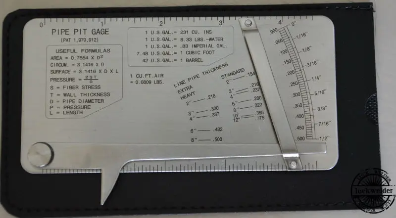 

Pipe Pit Welding Gauge Test Ulnar Welder Inspect Ruler Gage
