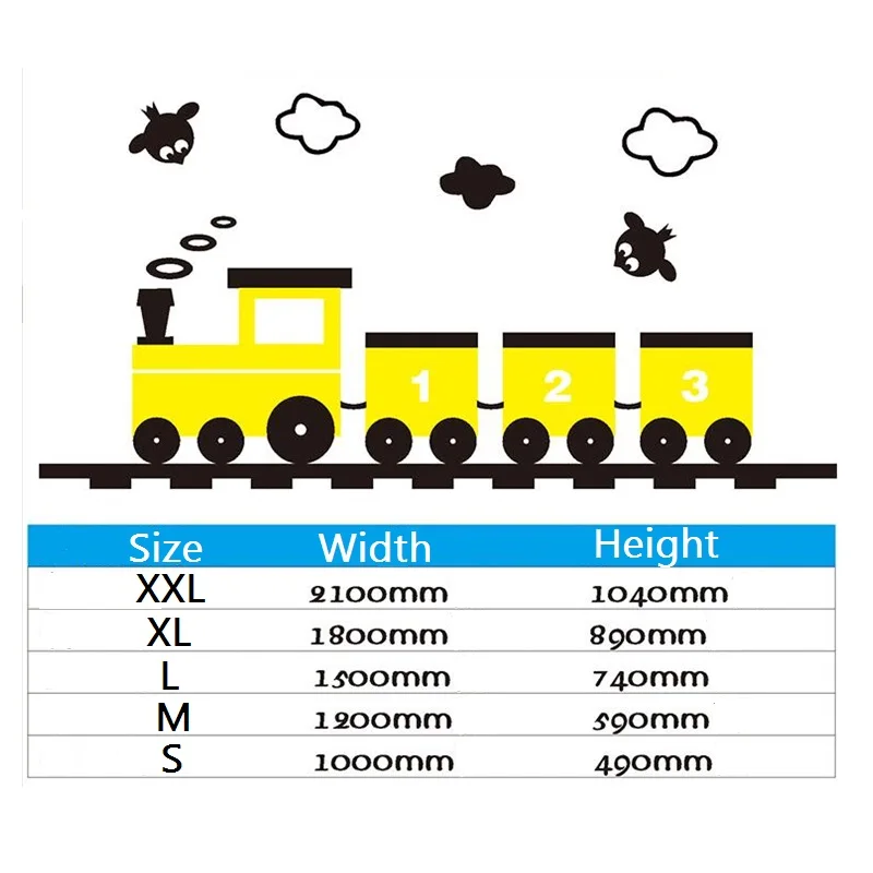 Мультяшный поезд DIY стикер на стену s для детской комнаты украшения спальни 3D акриловая Настенная Наклейка настенные наклейки плакат искусство домашний декор