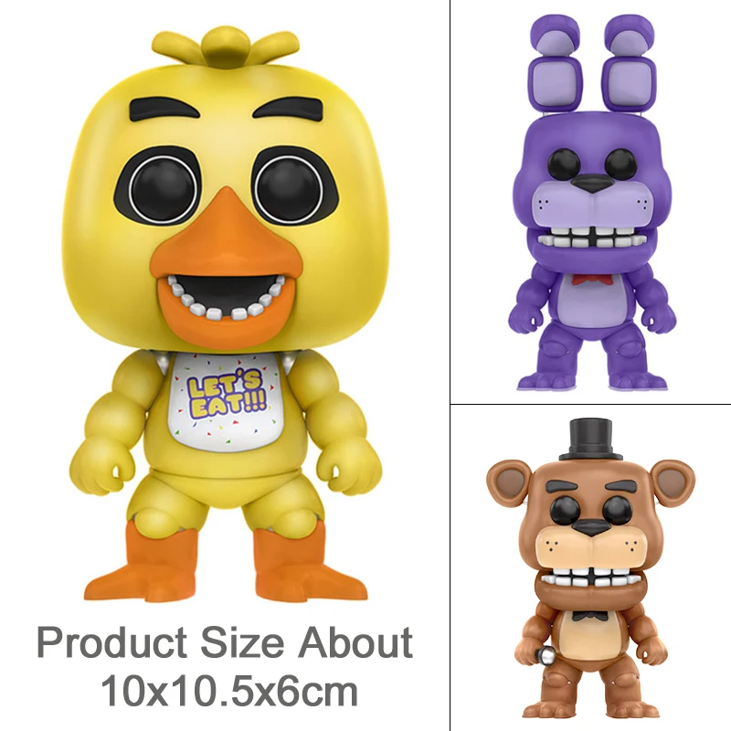 6 шт./компл. Five Nights At Freddy's Toys ПВХ фигурка FNAF кошмар Бонни и Чика Funtime Foxy Freddy 5 Fazbear Bear