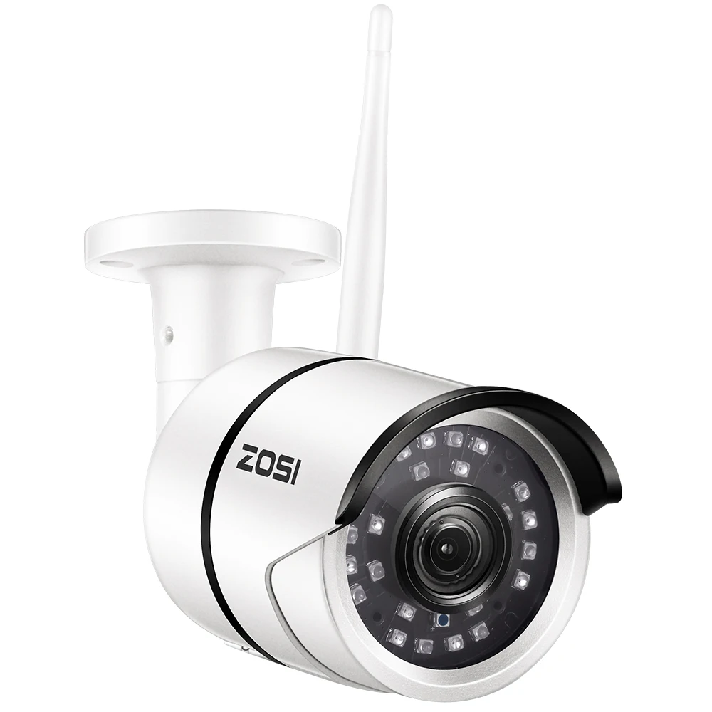 ZOSI WiFi уличная IP камера 1080p HD Водонепроницаемая 2.0MP беспроводная камера безопасности металлическая TF карта Запись P2P видео наблюдение