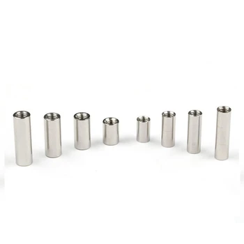 

10 pieces Diy Knife material Making knife Handle screw Cylindrical Nuts Connecting pipe rivet Cheese M4 Thread