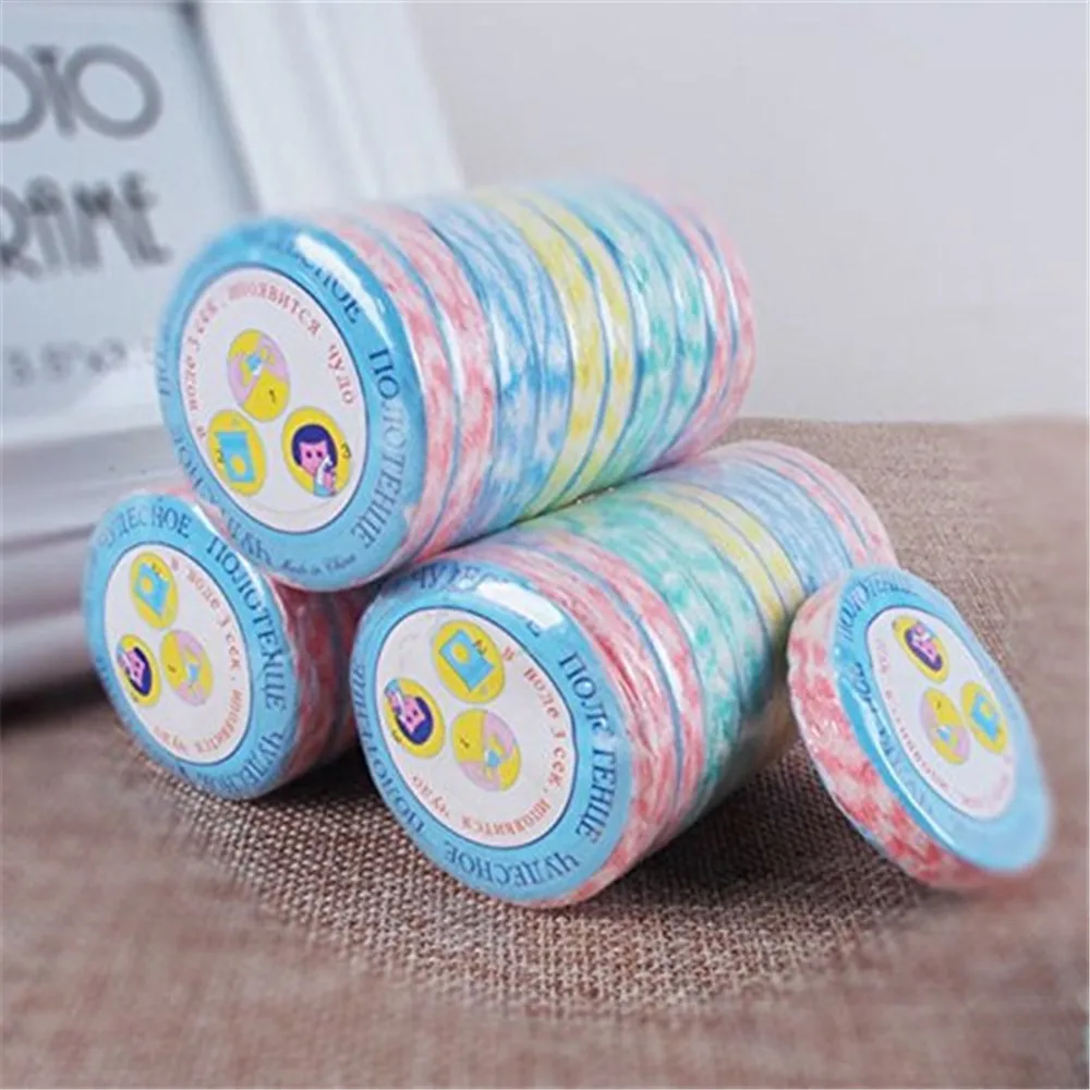 

6PC Compressed Towel Travel Wipe Non-woven fabric Expandable Just Add Water Made In China Random 30g Outdoor #4S18