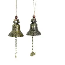 Китайский винтажный резной Колокольчик колокольчик медный дворовый садовый декор ветряной колокольчик открытый висящий домашний висячий домик декоративное украшение LWW9168