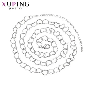 

Xuping Fashion Simple Necklace New Design Long Necklace Women Men Chain Jewelry Top Sale Christmas Gifts 40801
