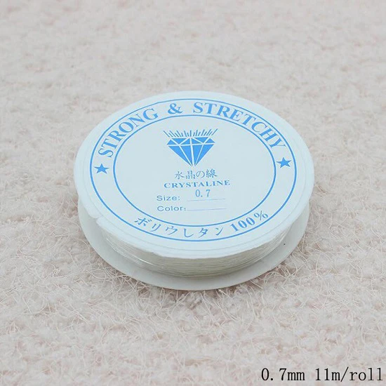 0.7mm 11m roll Сильный Кристалл эластичный Бисероплетение линии веревочная нить для DIY ожерелье браслет ювелирных изделий wh - Цвет: 0.7mm 11m roll
