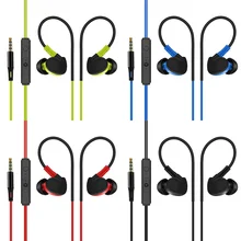 Qijiagu 10 шт. 3,5 мм Внутриканальные наушники с проводами спортивные стереонаушники супер прозрачная гарнитура с микрофоном наушники для iPhone 6s Xiaomi мобильные телефоны