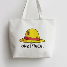 Соломенная шляпа Луффи& Trafalgar Law Аниме Холст хозяйственная сумка с картинкой сумки многоразовые шоппер мешок, продуктовый мешок AN092 AN093