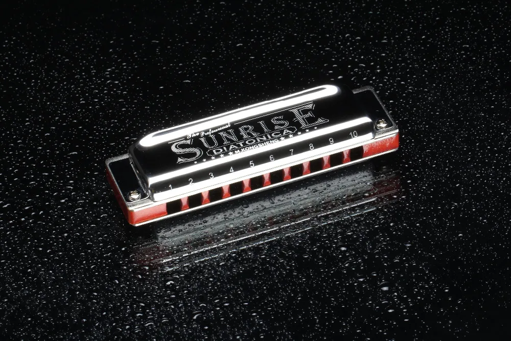 Buracos de Alta Chave de c - a - e - Kongsheng Sunrise Diatonic Qualidade Blues Harmonica Madeira Pente - g bb d f ab db eb gb b 10 - Image 2